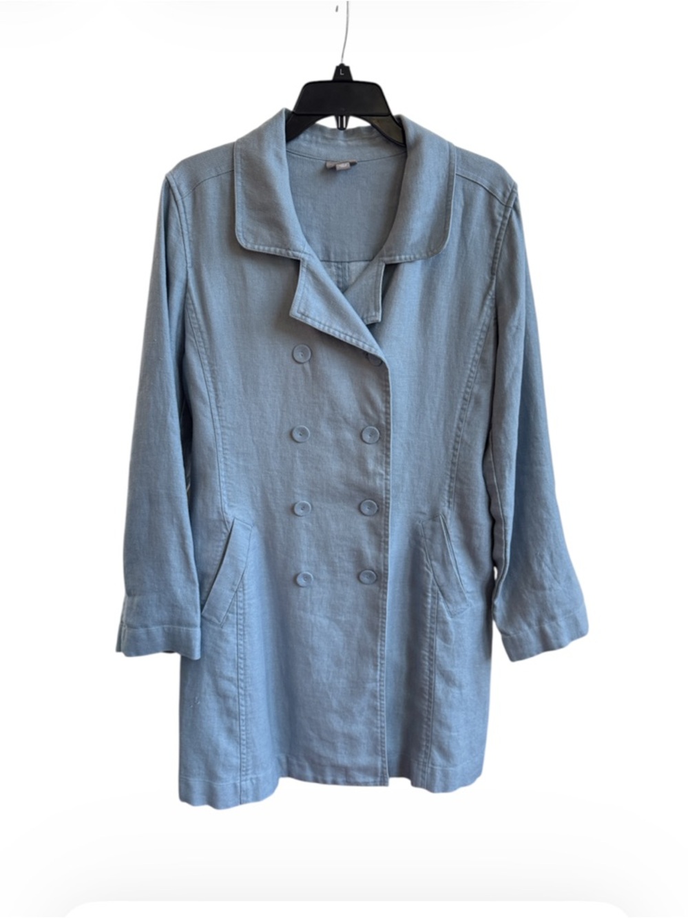 J.Jill Double Breasted Linen/Cotton Coat Size M